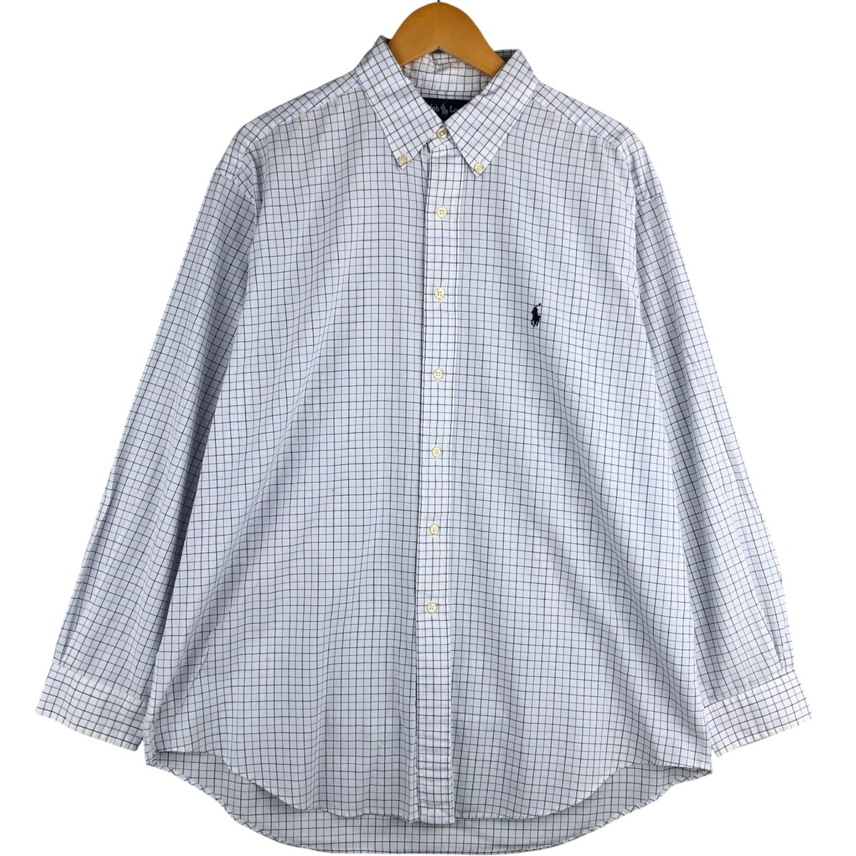 古着 ラルフローレン Ralph Lauren YARMOUTH 長袖 ボタンダウンチェックシャツ メンズXL相当/eaa590970
