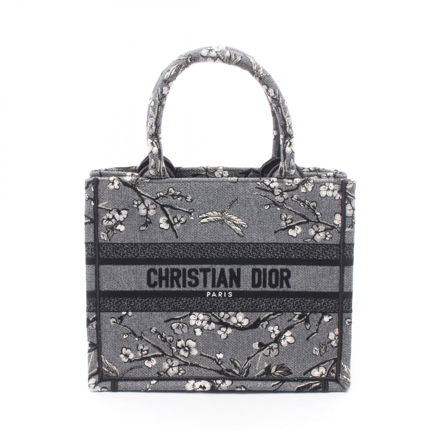 ディオール Dior BOOK TOTE ブックトート スモール トートバッグ バッグ キャンバス レディース グレー系 / ブラック系 / ホワイト系 M1265ZEXW_M20I 【中古】