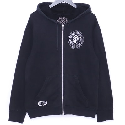 CHROME HEARTS オールド アメリカンフラッグホースシュージップアップパーカー