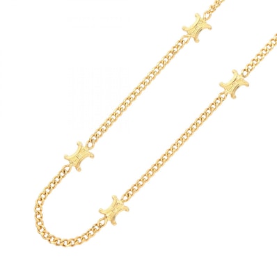 セリーヌ CELINE マカダム ネックレス ジュエリー GP(ゴールドメッキ) レディース ゴールド系 【中古】