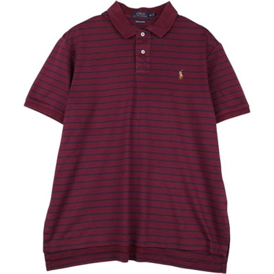 古着 ラルフローレン Ralph Lauren POLO RALPH LAUREN 半袖 ボーダー ポロシャツ メンズXL相当/eaa620745