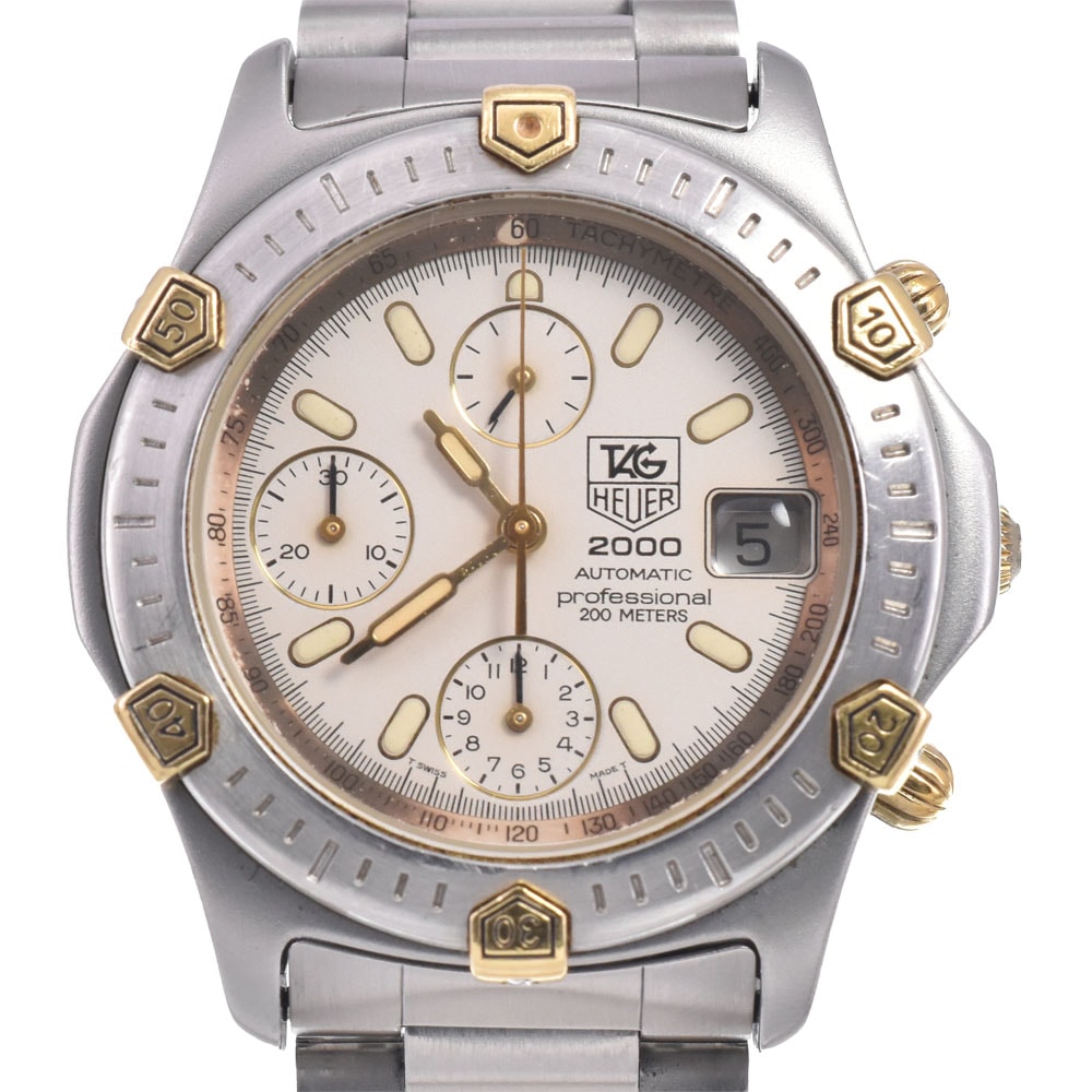 タグホイヤー TAG HEUER 165.806/1 2000シリーズ プロフェッショナル クロノグラフ cal.2892-2 シルバー 自動巻き メンズ 腕時計 R#149338