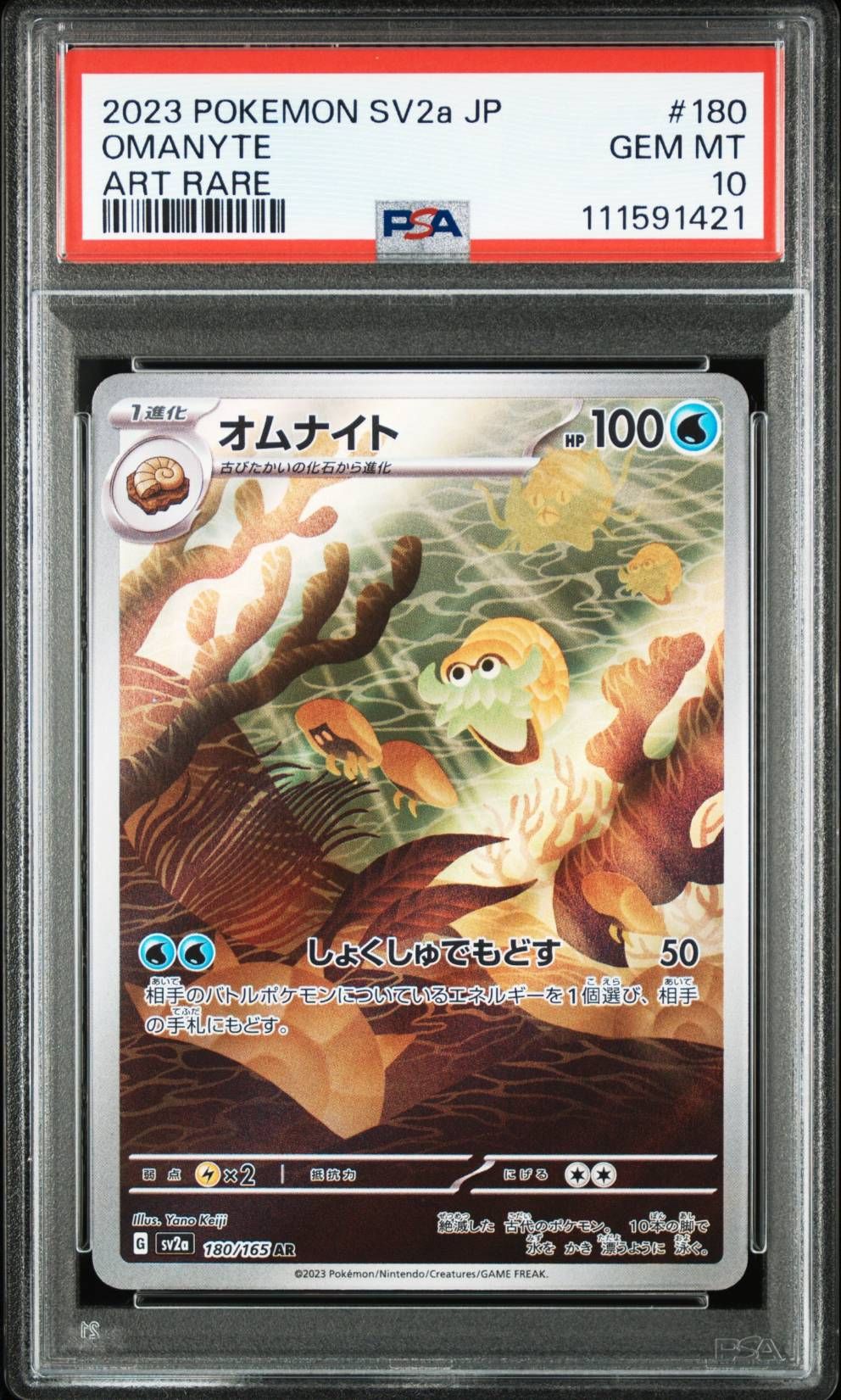 オムナイト AR[SV2a 180/165](強化拡張パック「ポケモンカード151」)