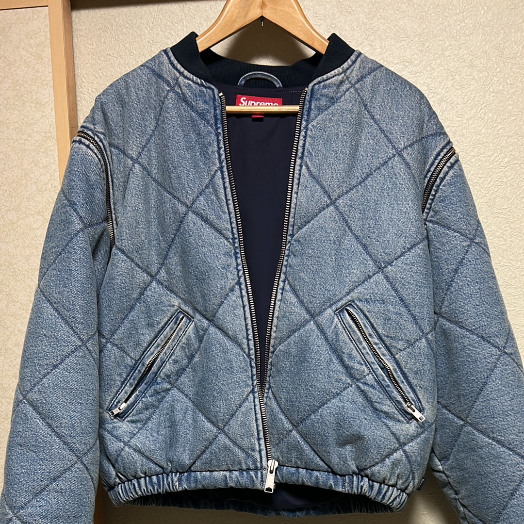 Supreme Zip-Off Sleeve Quilted Bomber Jacket 