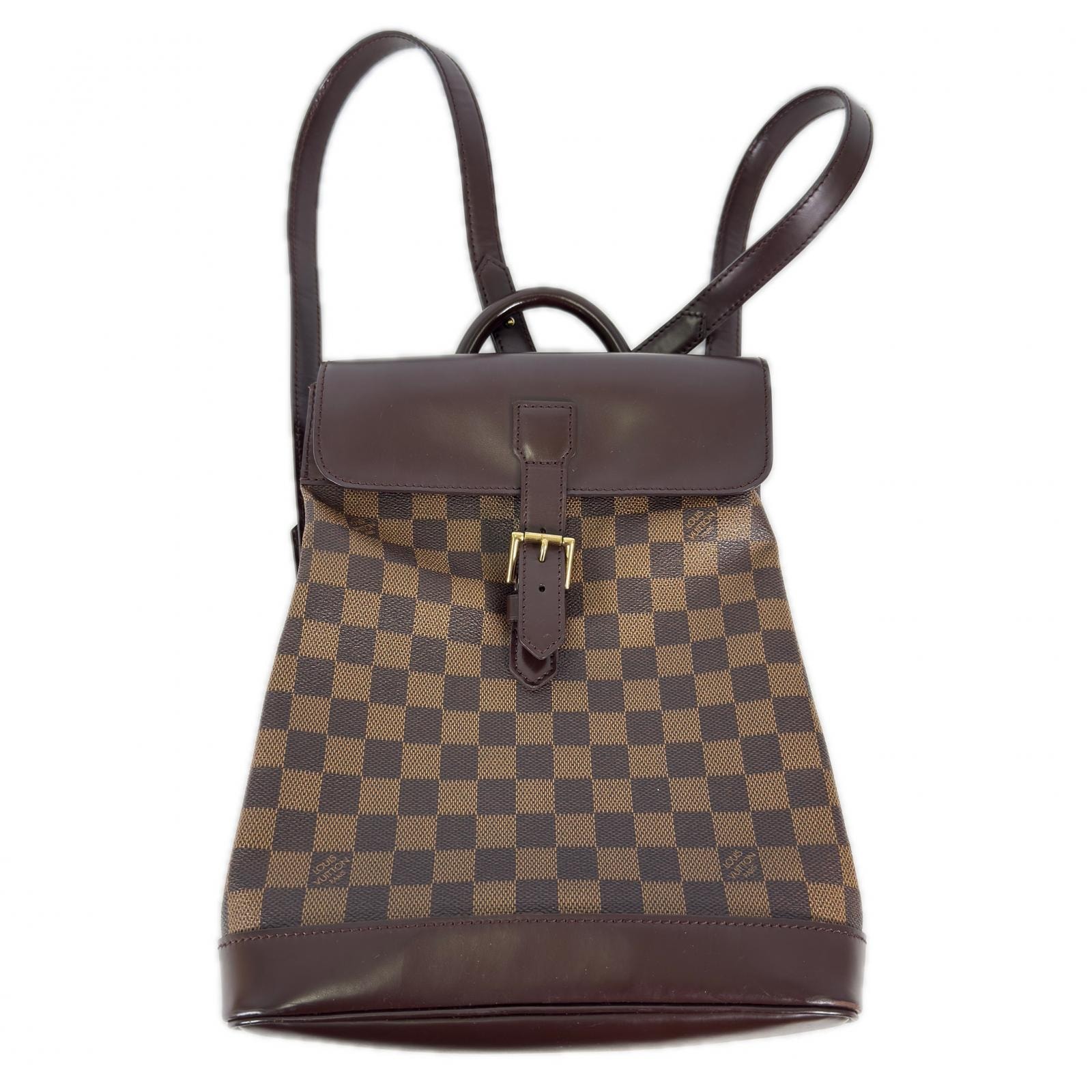 LOUIS VUITTON ルイ・ヴィトン バックパック リュック ソーホー Soho ダミエ・エベヌ リュックサック  ブラウン ベージュ ダミエキャンバス/レザー レディース