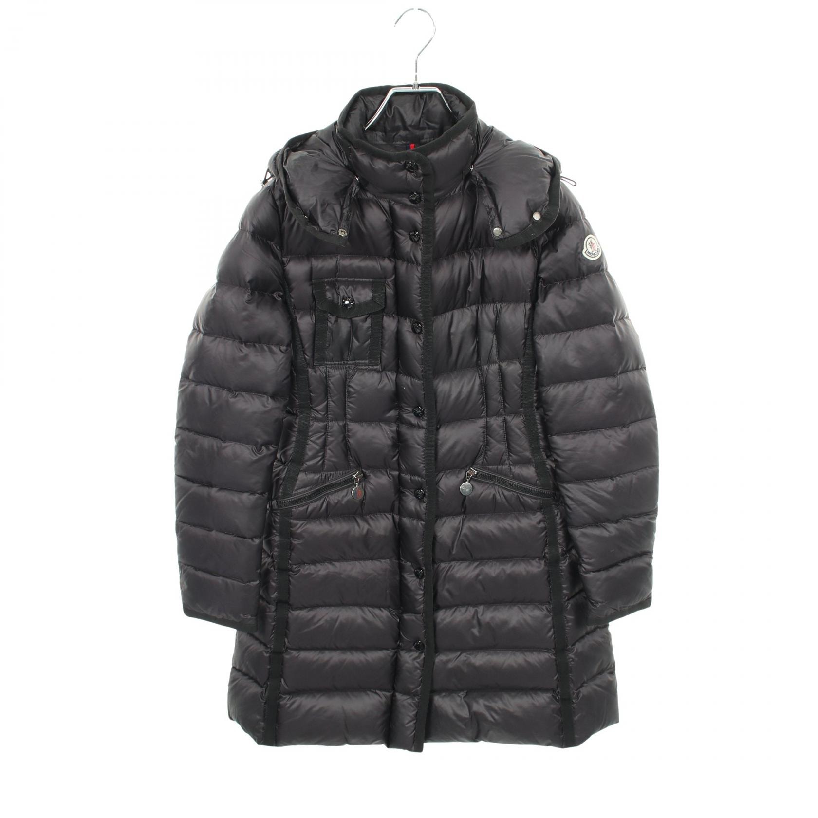 モンクレール MONCLER HERMINE ダウンジャケット 衣料品 アウター ナイロン レディース ブラック系 320934933905 【中古】