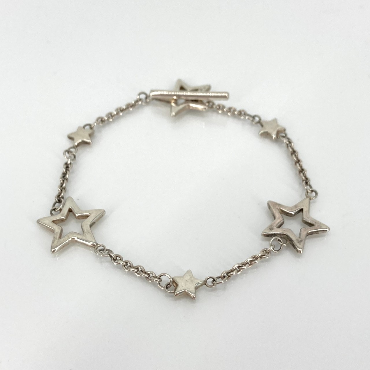 TIFFANY&Co.(ティファニー) スターリンク  スターモチーフ Tバー Ag925 ブレスレット 6.32g シルバー