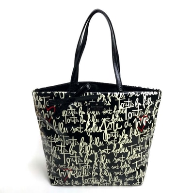 ケイトスペード Kate Spade ギャランス・ドレ コラボ リボン付き 肩掛け カバン ショルダーバッグ トートバッグ エナメル ブラック