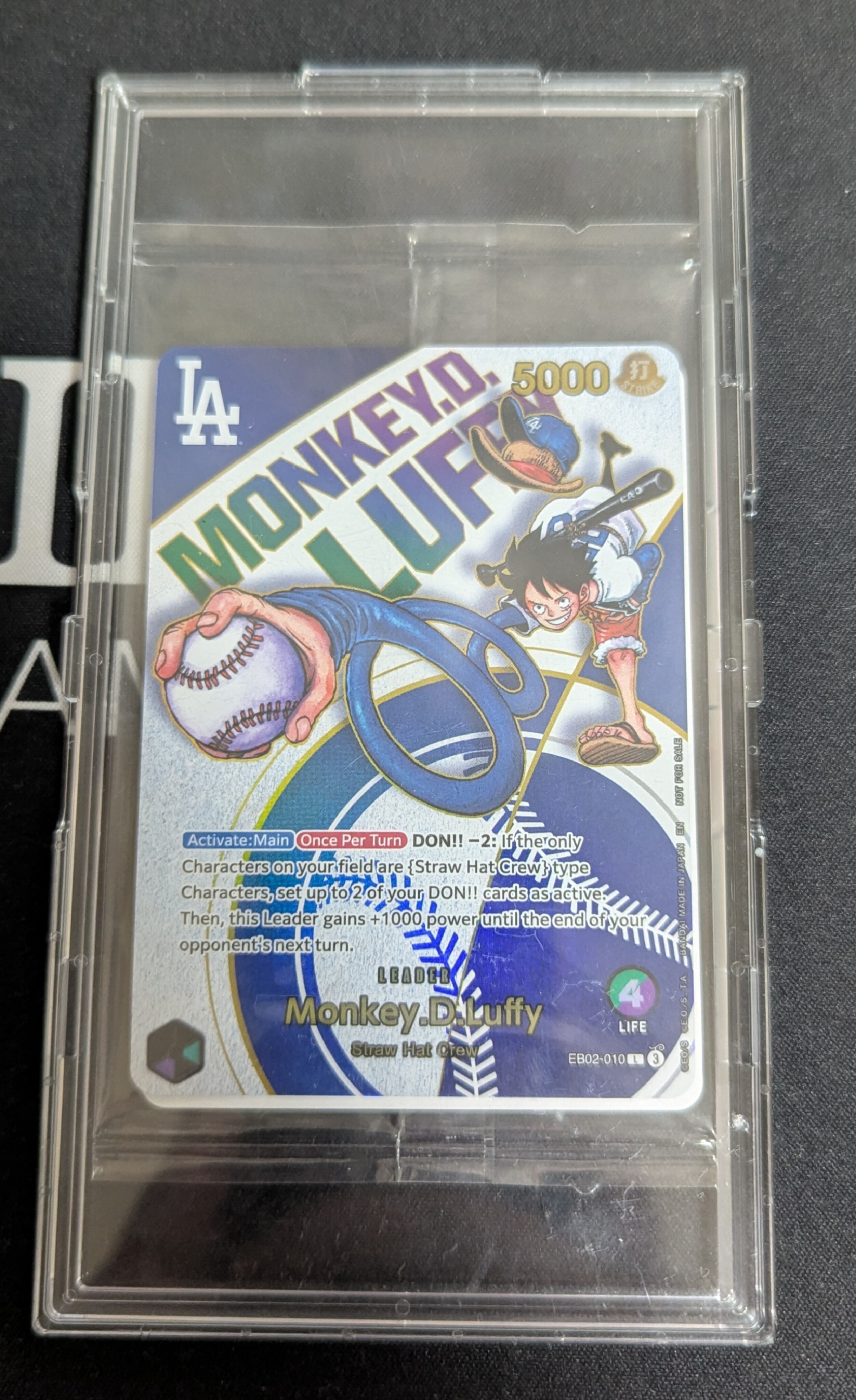 モンキー・D・ルフィ L [EB02-010]【英語版】(プロモーションカード「ワンピースカードゲーム x ロサンゼルスドジャース」)