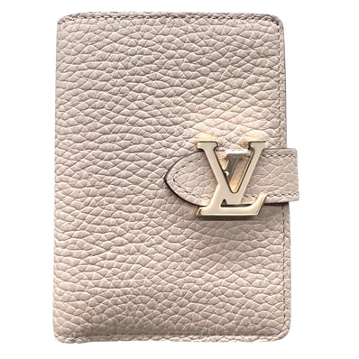 LOUIS VUITTON 現行品 展示品級 ルイヴィトン LV ヴェルティカルウォレット コンパクト ガレ 二つ折り財布 M82198 レザー RFID確認済 美品 SAランク 中古 鑑定済 ヴィトン財布【定価147,400円】