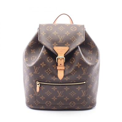 ルイ・ヴィトン LOUIS VUITTON モンスリー モノグラム リュックサック バックパック バッグ PVCコーティングキャンバス レザー モノグラム レディース ブラウン系 M43431 【中古】