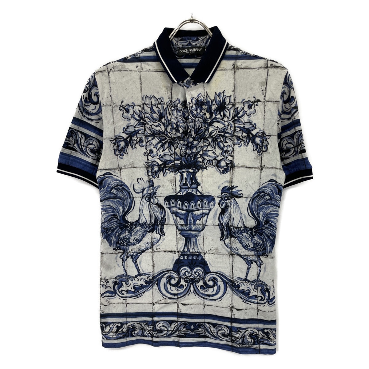 ドルチェアンドガッバーナ 【国内正規】G8HJ0T HP7IJ 総柄 半袖ポロシャツ/ 44
