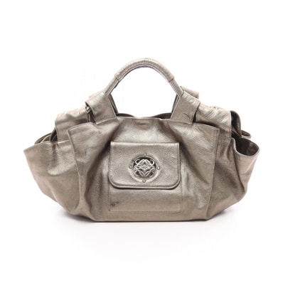 ロエベ LOEWE ナッパアイレ ハンドバッグ バッグ レザー レディース ゴールド系 【中古】