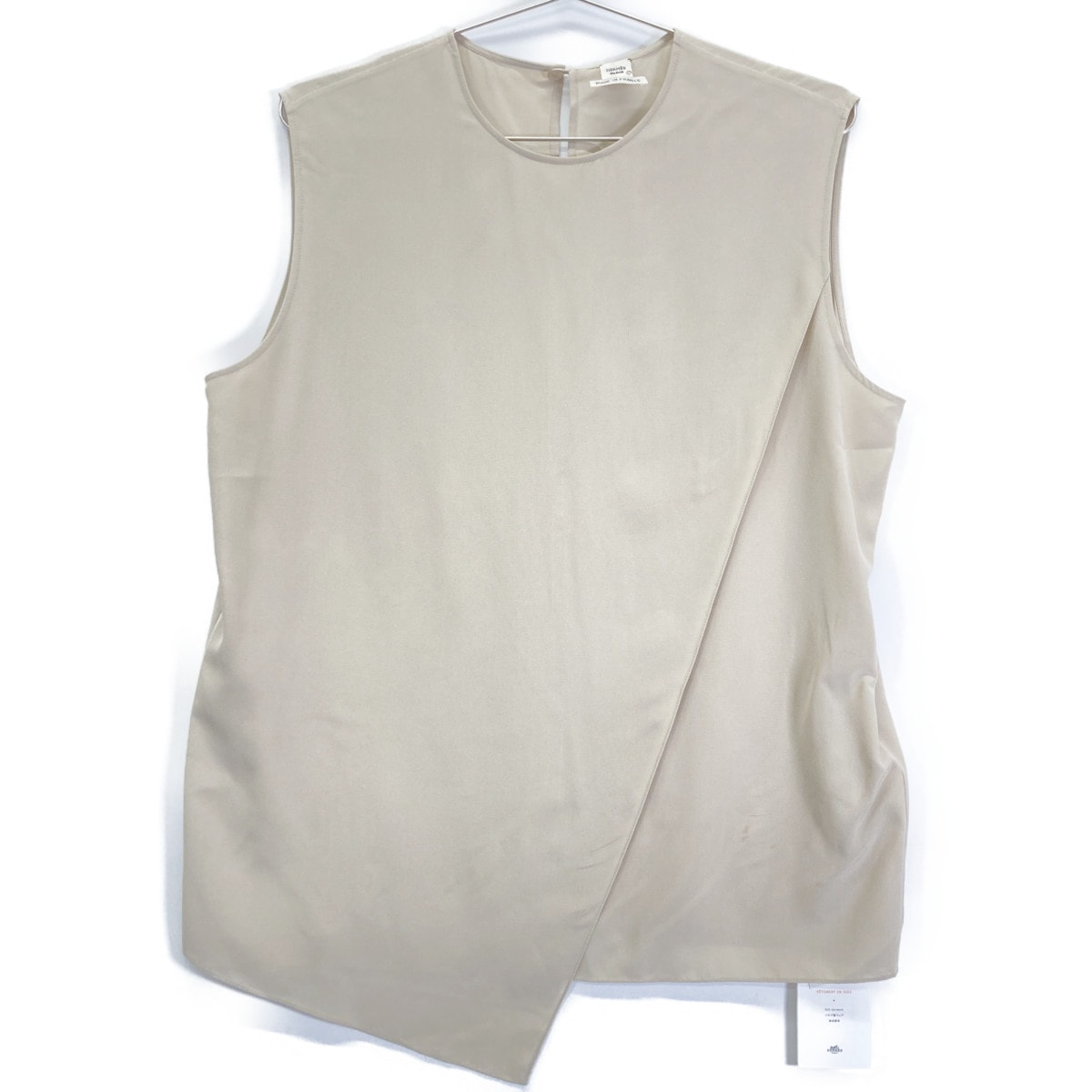 エルメス 【新品同様/国内正規】シルク100％ ノースリーブ ブラウス/ 40