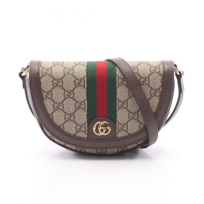 グッチ GUCCI オフィディア GGスプリーム ショルダーバッグ バッグ PVCコーティングキャンバス レザー レディース ベージュ系 / ブラウン系 / マルチカラー 757309 【中古】