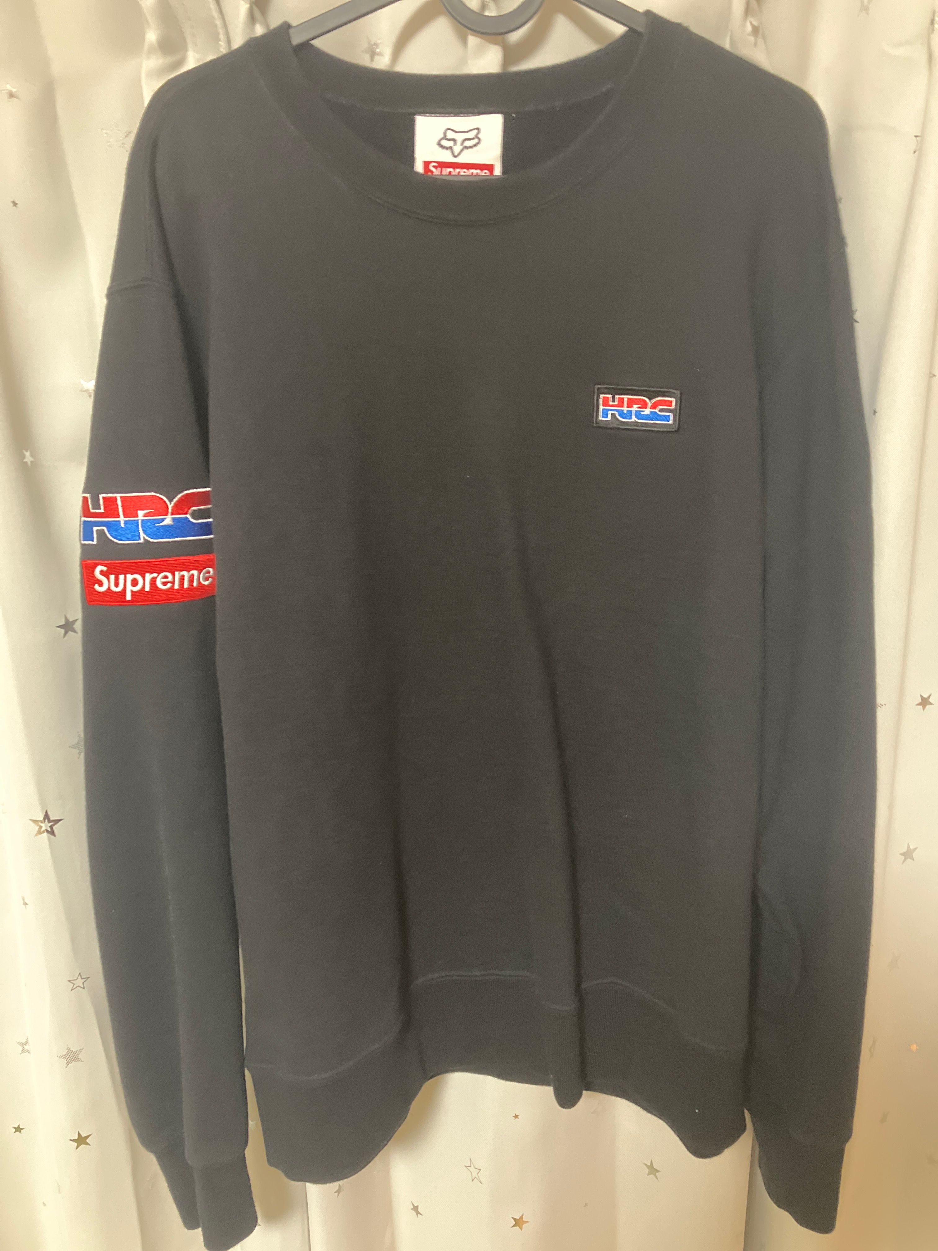 Supreme x Honda x Fox Racing Crewneck "Black"