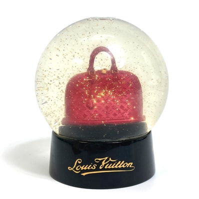 ルイヴィトン LOUIS VUITTON アルマ スノーグローブ ノベルティ モノグラム インエリア 置物 スノードーム ガラス レッド