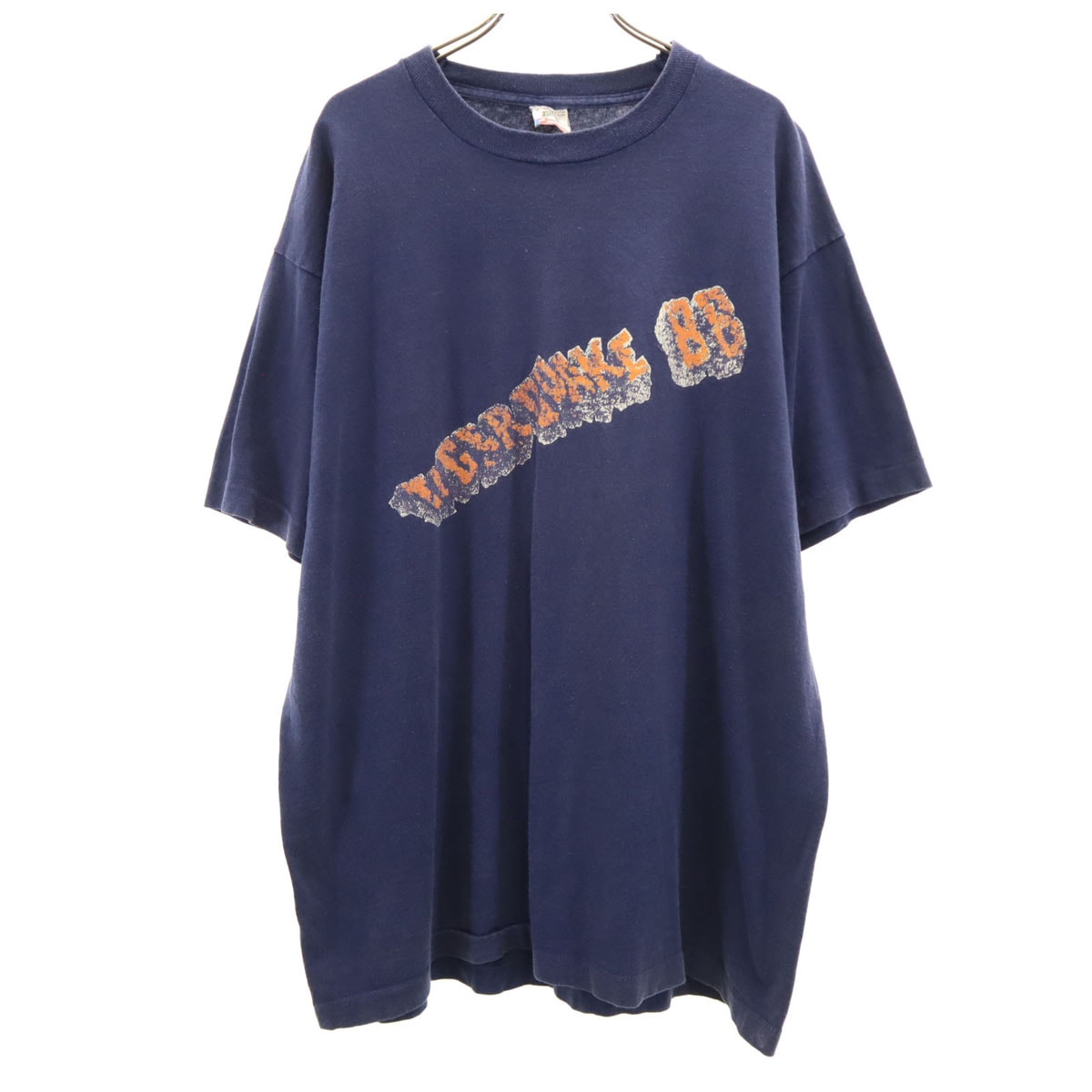 FRUIT OF THE LOOM フルーツオブザルーム 80s USA製 ヴィンテージ 半袖 Tシャツ XL ネイビー シングルステッチ