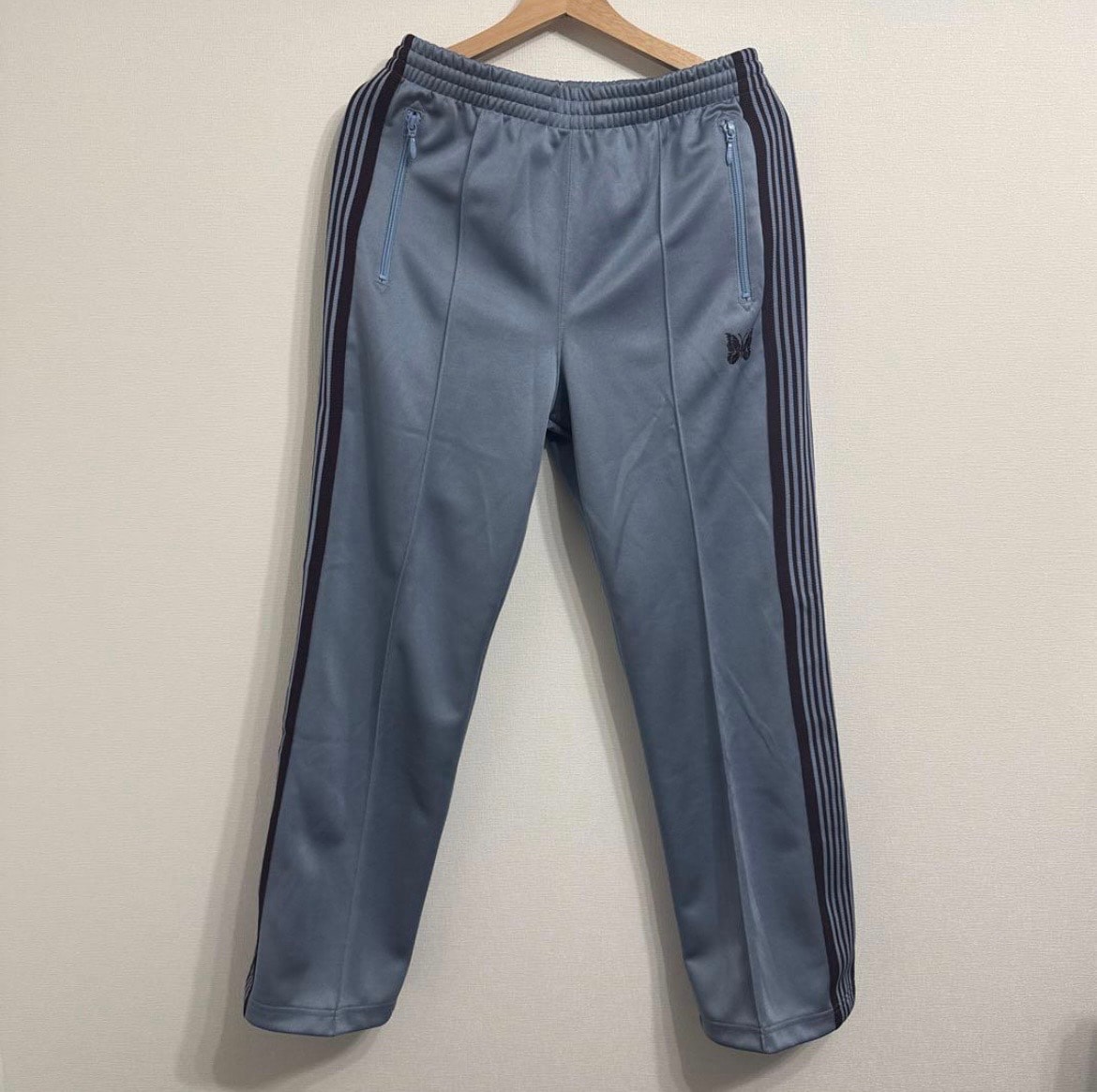 Needles x FREAK'S STORE Exclusive Track Pant-Poly Smooth "Sax"