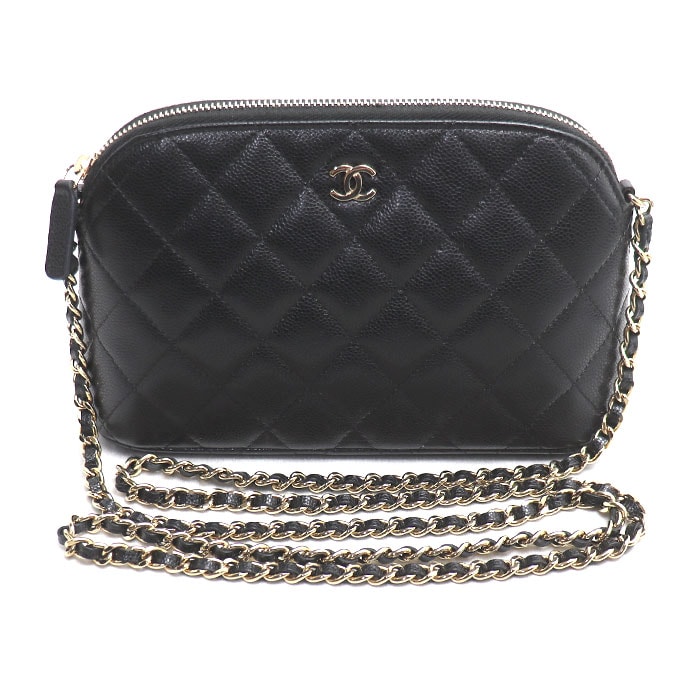 CHANEL シャネル マトラッセ ショルダーバッグ ブラック AP4016 レディース【中古】