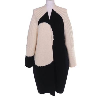 極美品 ヴァレンティノ バイカラー ニット カーディガン ガウンコート XS