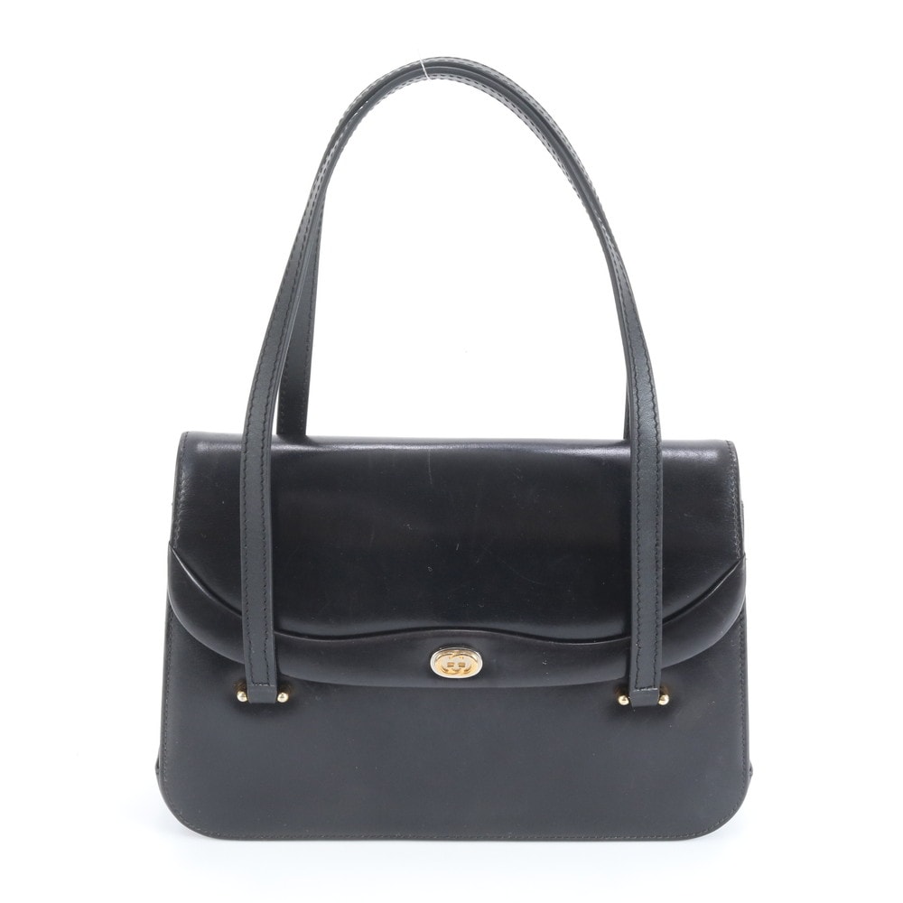■美品 グッチ フラップハンドバッグ レザー