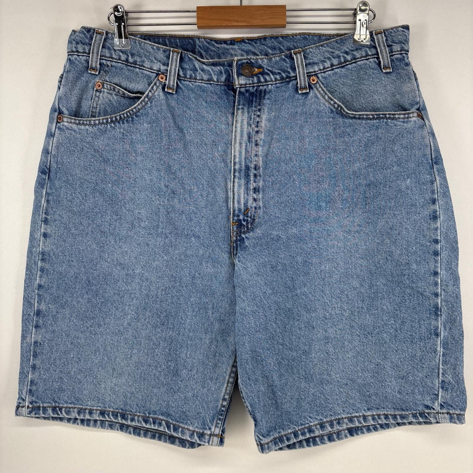 古着 90's/90年代 リーバイス Levi's ショートパンツ 550 オレンジタブ ハーフパンツ デニム テーパード w36 L00  ブルー メンズ