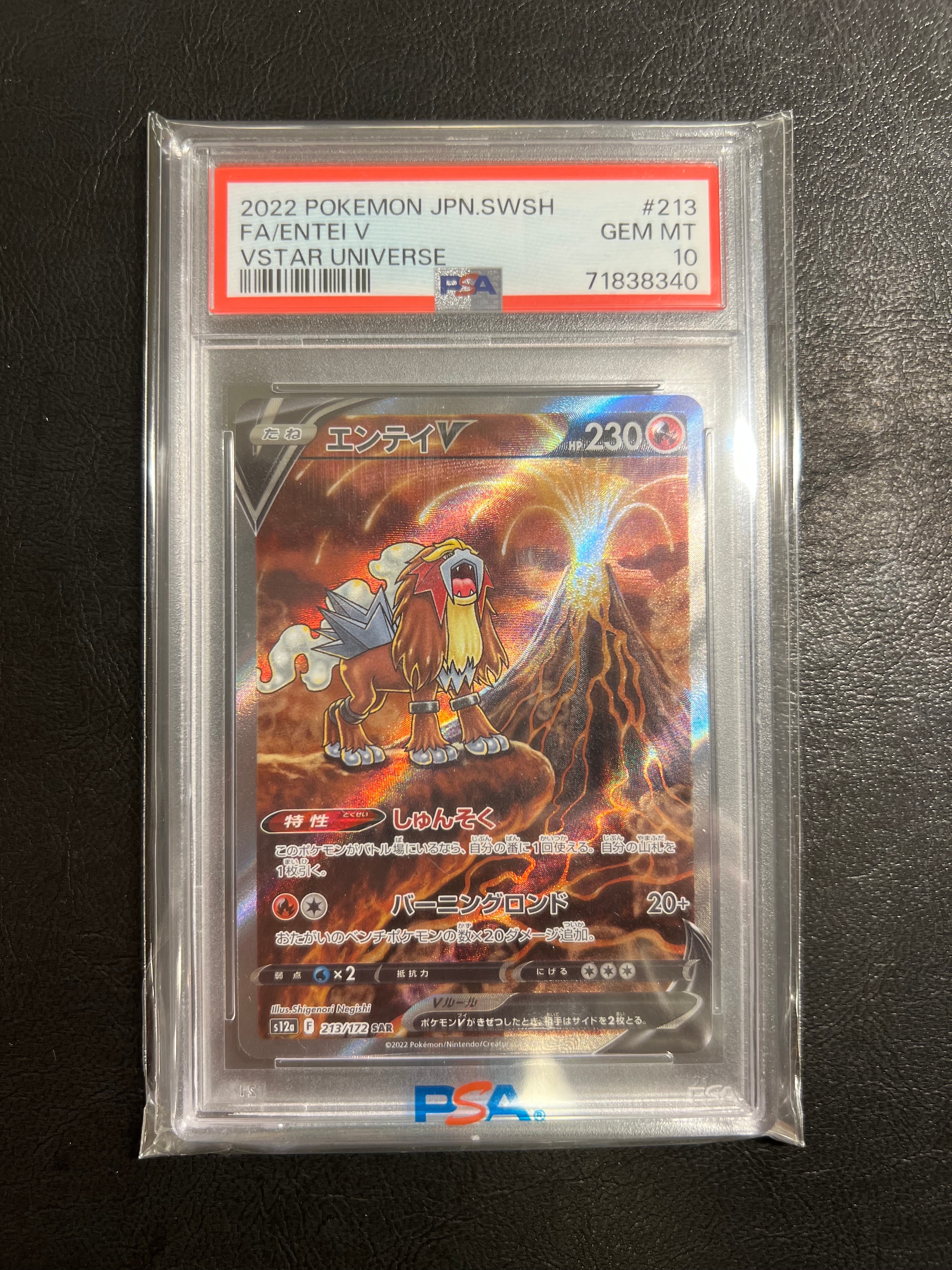 PSA10】エンテイV SAR[s12a 213/172](ハイクラスパック「VSTAR