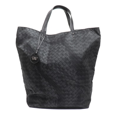 BOTTEGAVENETA ボッテガヴェネタ イントレッチオリュージョン トートバッグ ブラック 299871 ユニセックス【中古】