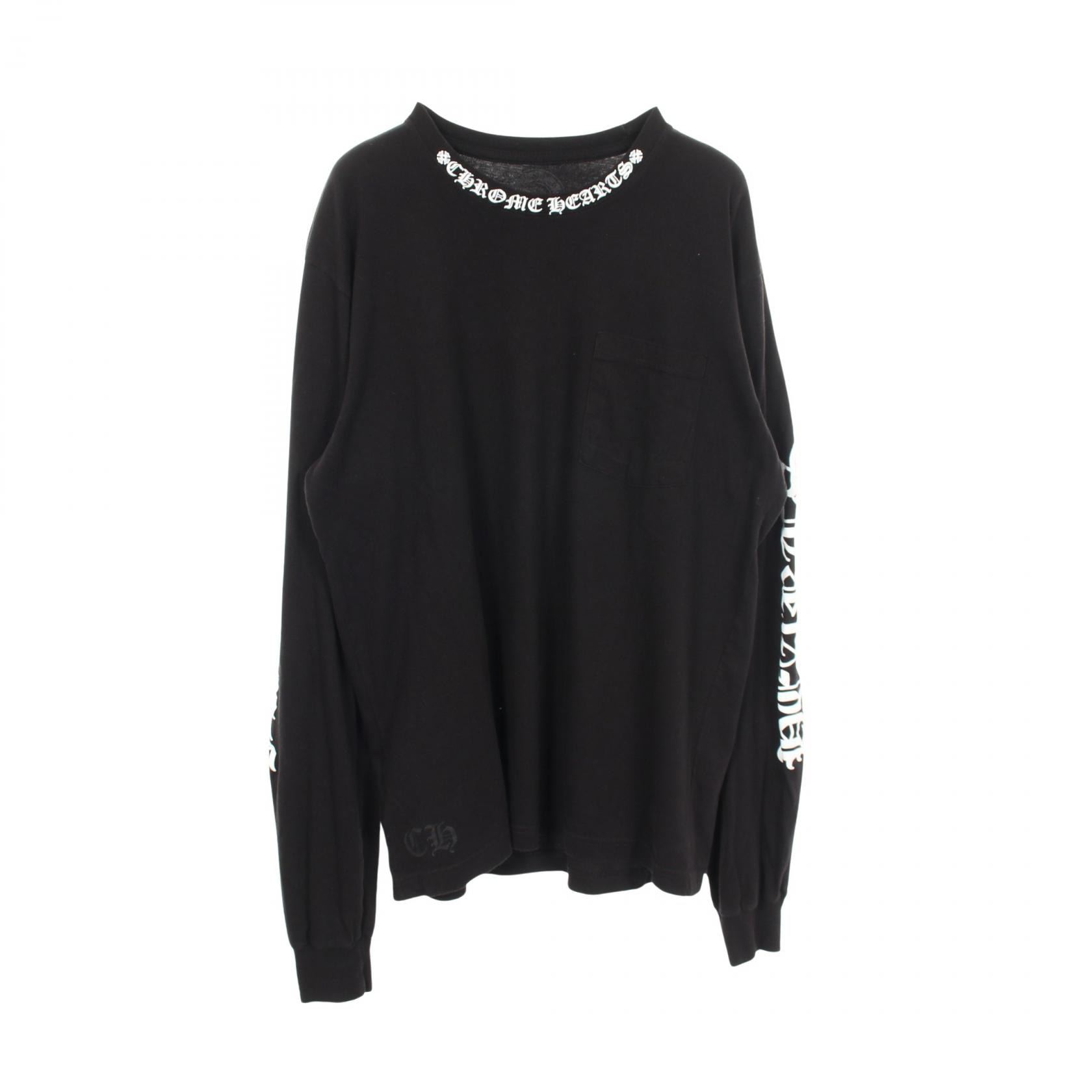 Chrome Hearts Letters Neck Logo L/S T-Shirt "Black"