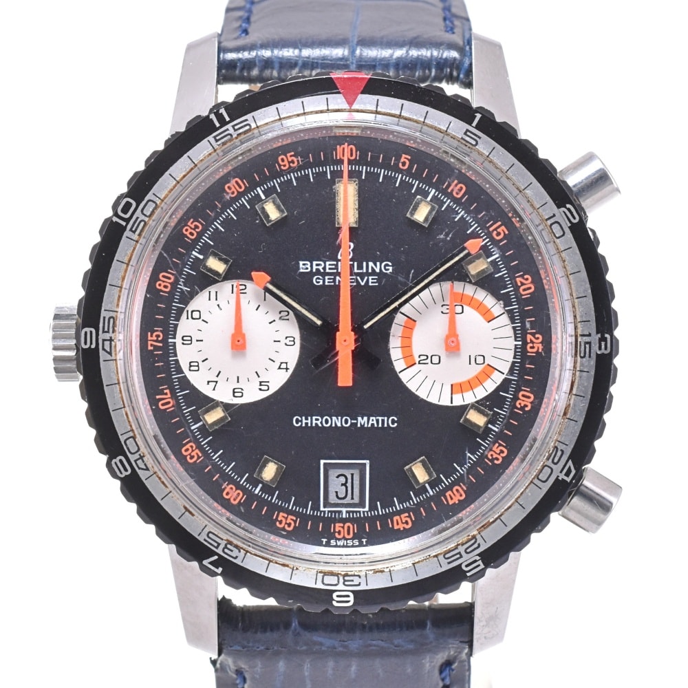 値下 ブライトリング BREITLING Ref.2110-15 ヴィンテージ ナビタイマー クロノマチック Cal.7740 自動巻き メンズ 良品 N#143108