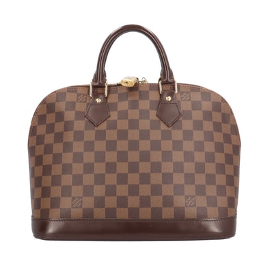 ルイヴィトン アルマ ダミエ ハンドバッグ ダミエキャンバス N51131 ブラウン レディース LOUIS VUITTON 中古