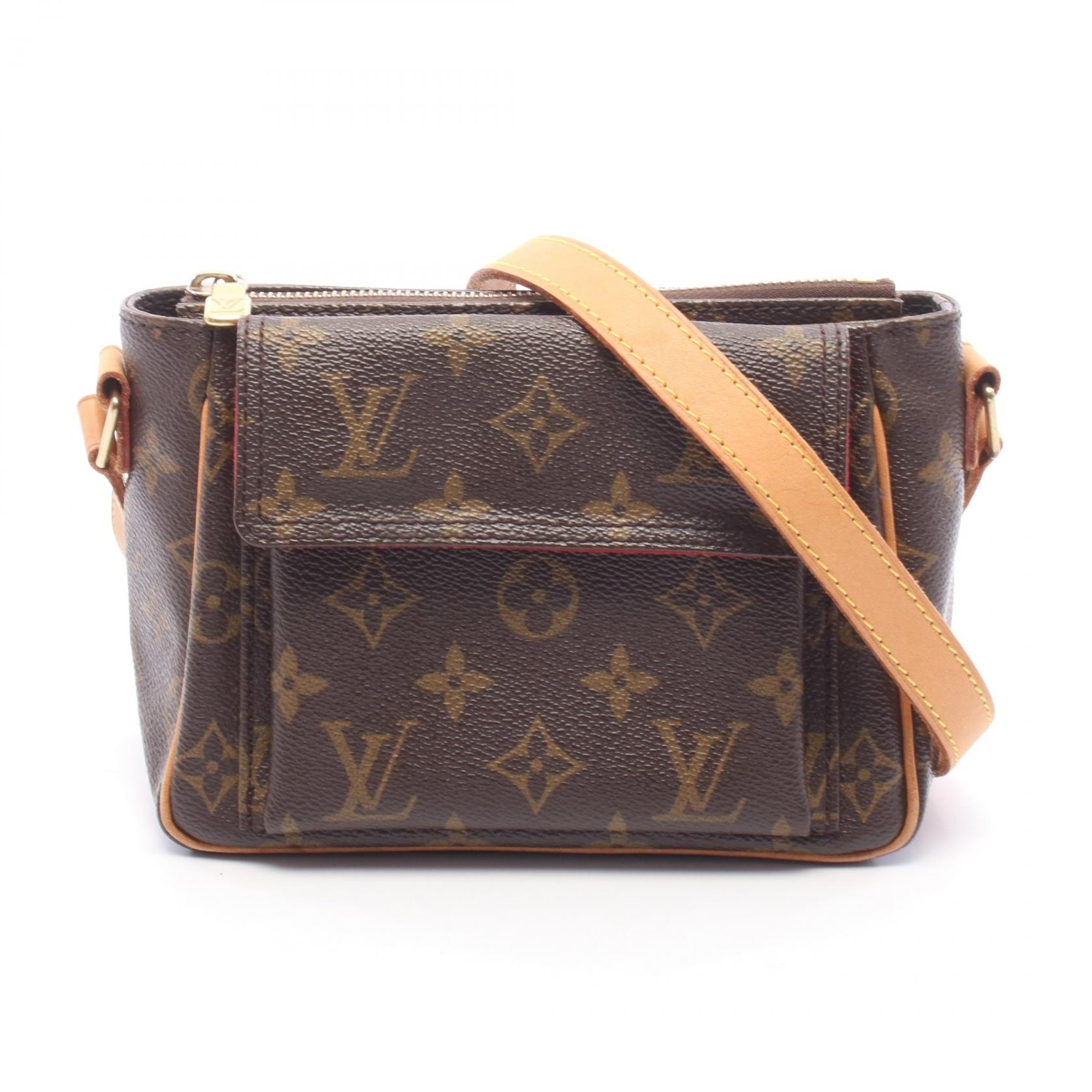 ルイ・ヴィトン LOUIS VUITTON ヴィバシテPM ショルダーバッグ バッグ PVCコーティングキャンバス レザー モノグラム レディース ブラウン系 M51165 【中古】