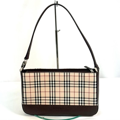 美品 BURBERRY バーバリー ショルダーバッグ バッグ ファッション小物 ノバチェック ベージュ ブラウン 保存袋付き ユニセックス
