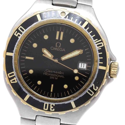 オメガ シーマスター200m YGベゼル デイト メンズ 【中古】