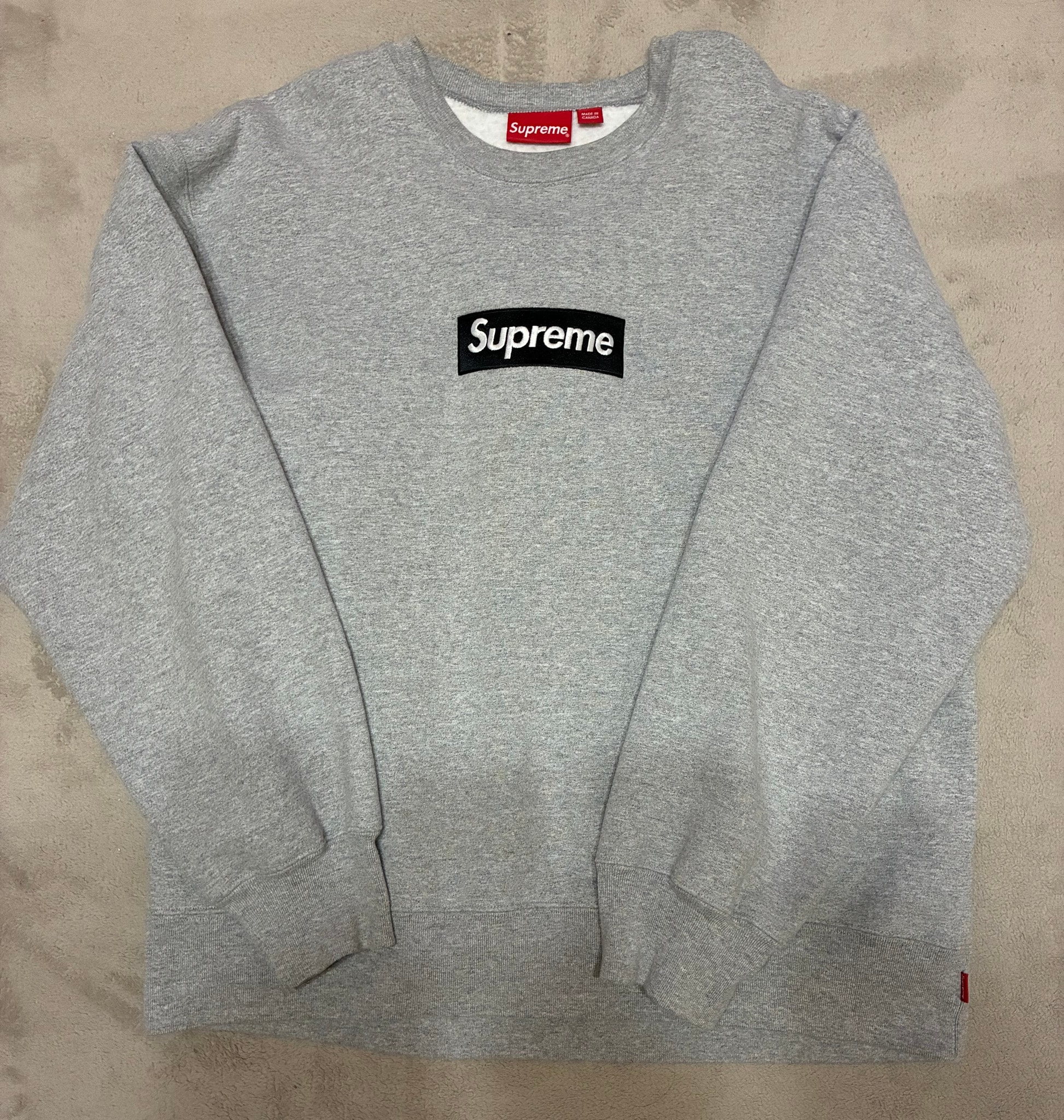 Supreme Box Logo Crewneck "Heather Grey" (22FW)