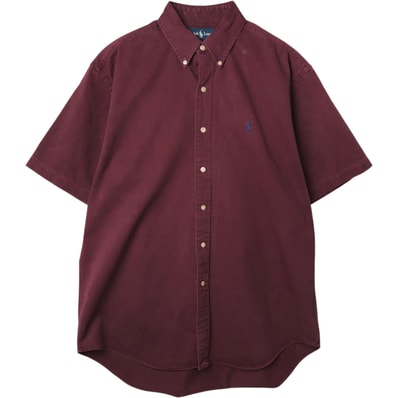 古着 ラルフローレン Ralph Lauren BLAKE 半袖 ボタンダウンシャツ メンズM相当/eaa648879