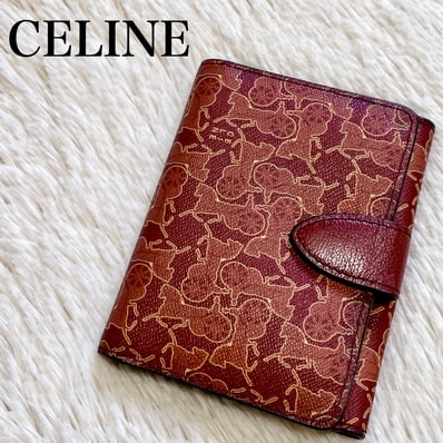 CELINE セリーヌ サルキー 馬車柄 折り財布 コンパクトウォレット