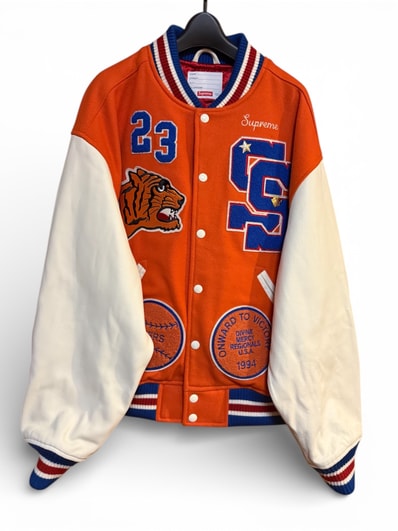 Supreme Tiger Varsity Jacket "Orange"