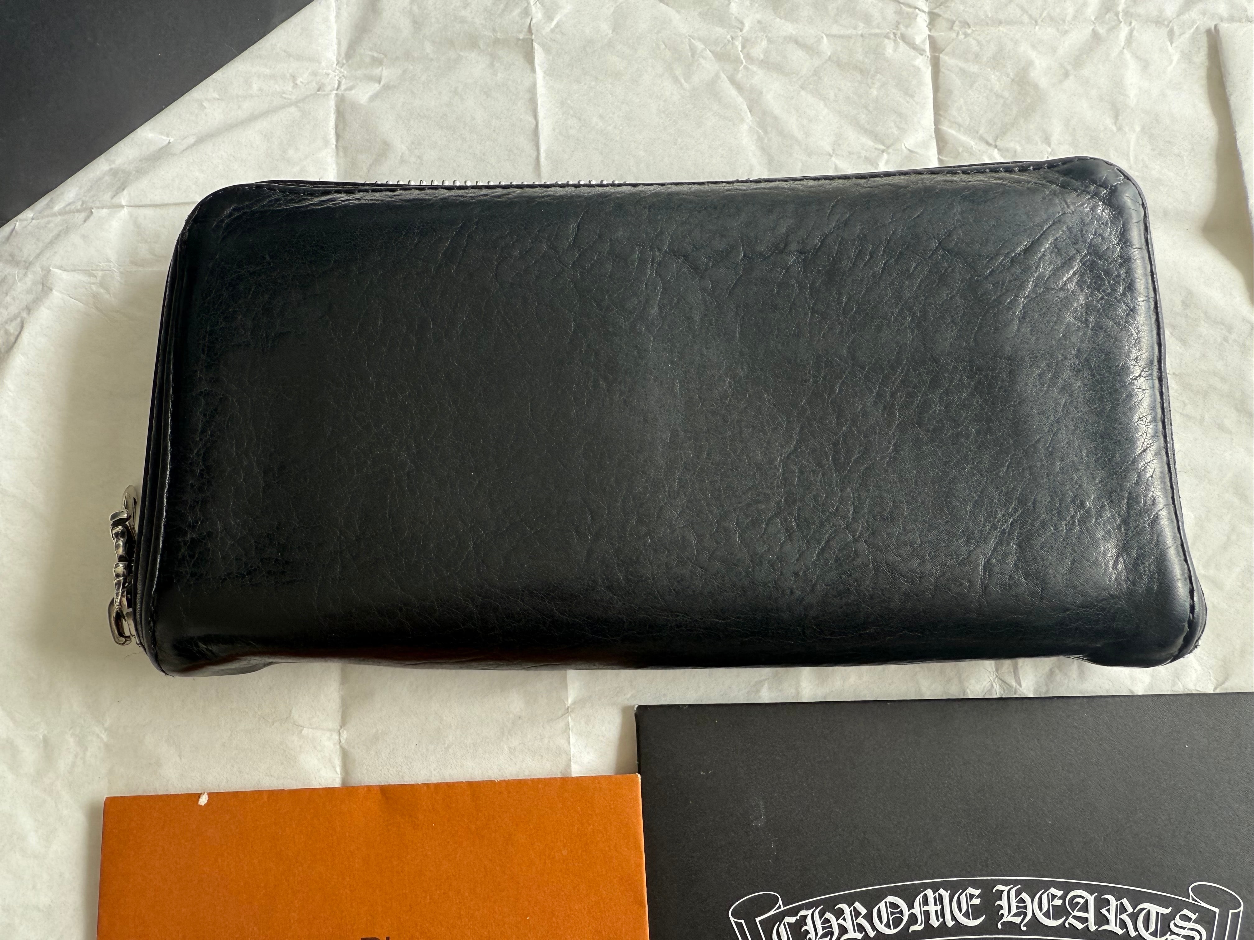 Chrome Hearts REC F ZIP2 Plain Wallet "Black"