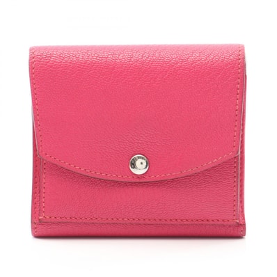 エルメス HERMES ティル 三つ折り財布 財布 レザー シェーブル シェーブル ローズショッキング □L刻印(2008年製造) レディース ピンク系 【中古】