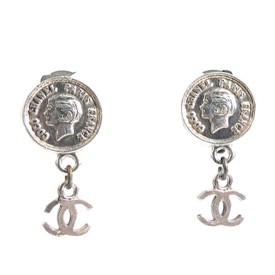 シャネル CHANEL イヤリング メダリオン メタル シルバー レディース【中古】 e62089d