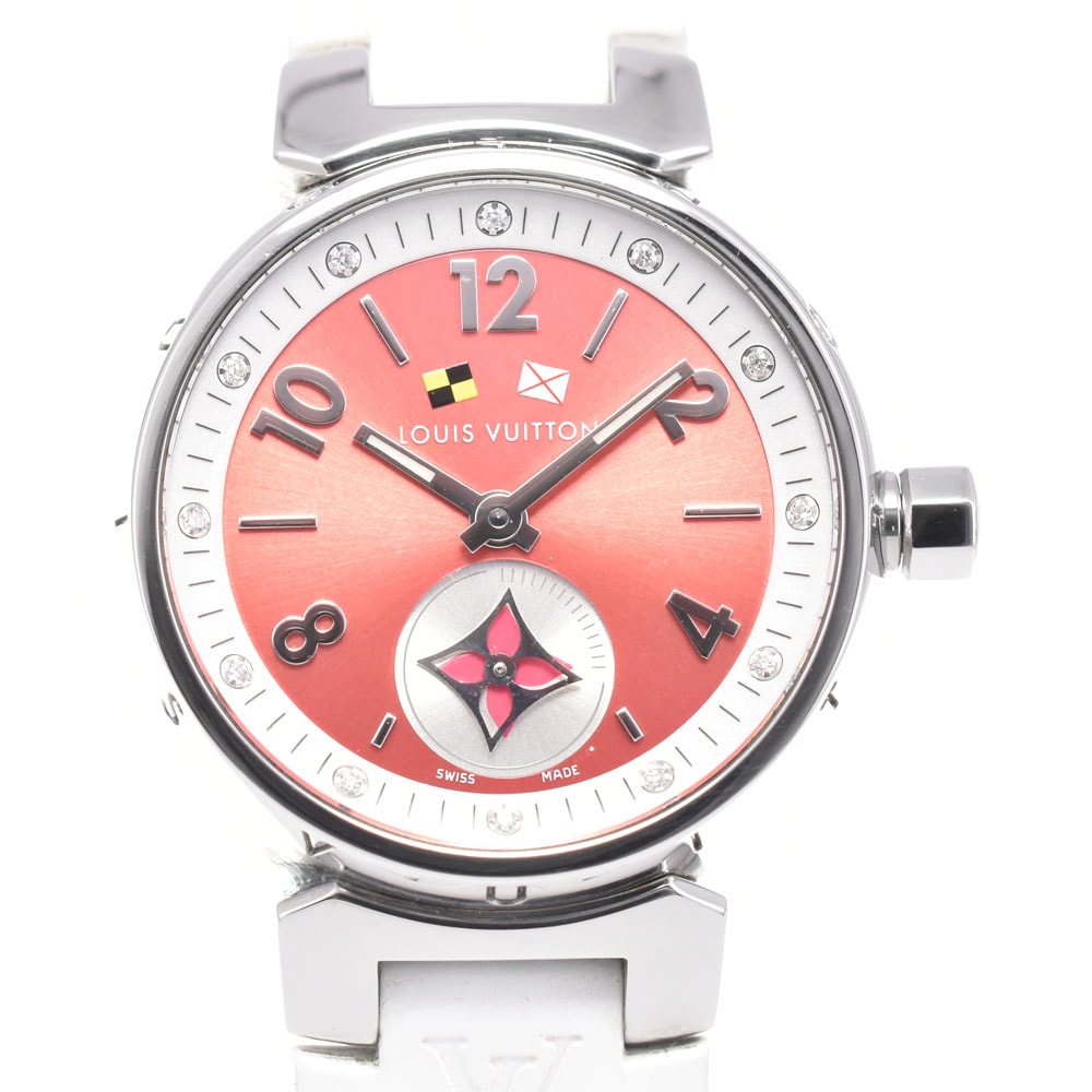 ルイ・ヴィトン LOUIS VUITTON Q1M02 タンブール ラブリーカップ 12P ダイヤモンド クォーツ レディース 内箱付き R#146389