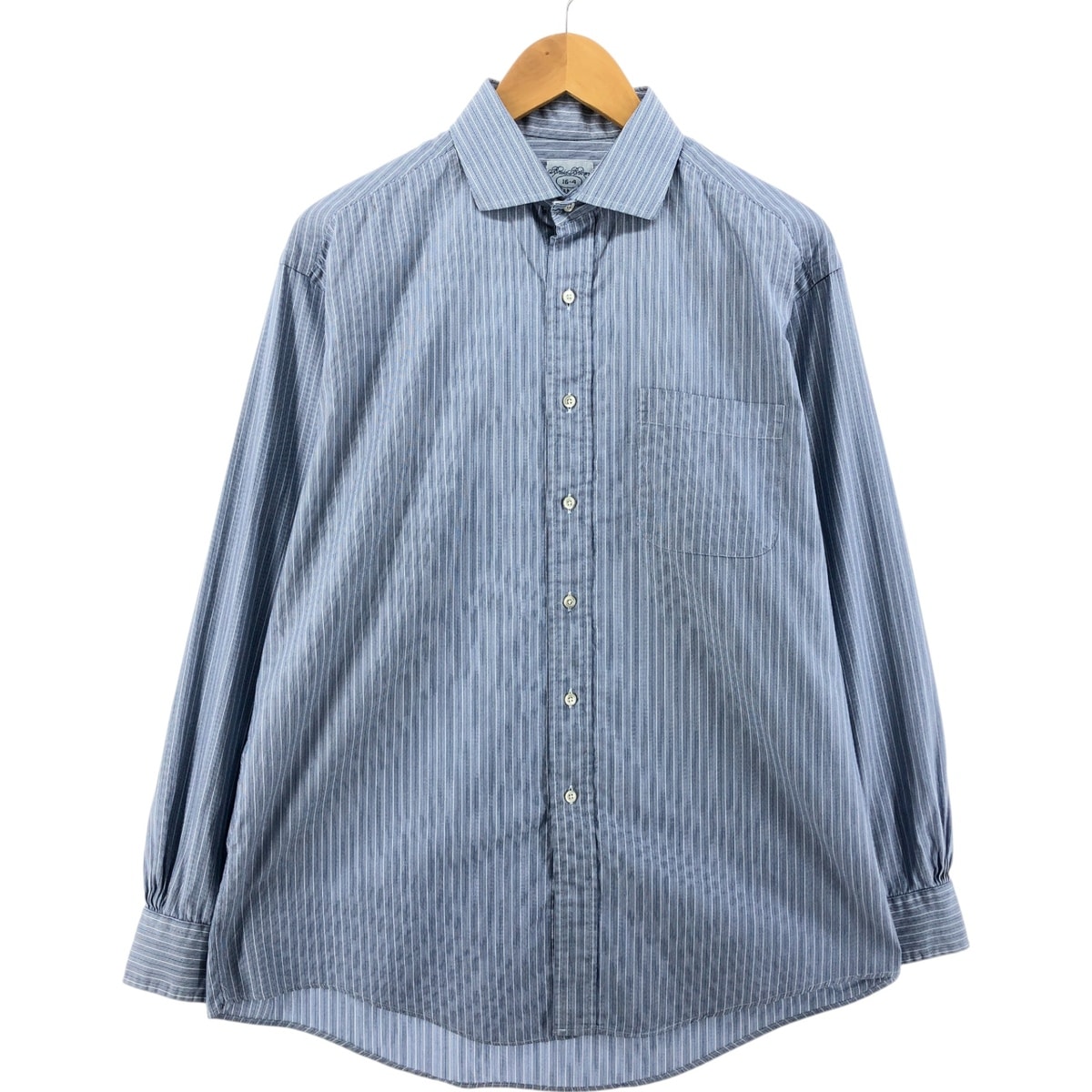 古着 ブルックスブラザーズ Brooks Brothers MAKERS 長袖 コットンストライプシャツ USA製 メンズL相当/eaa522214