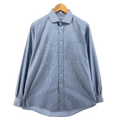 古着 ブルックスブラザーズ Brooks Brothers MAKERS 長袖 コットンストライプシャツ USA製 メンズL相当/eaa522214