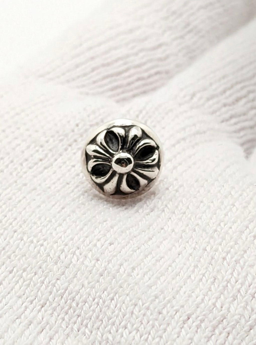 クロムハーツ クロスボール スタッド ピアス "シルバー"