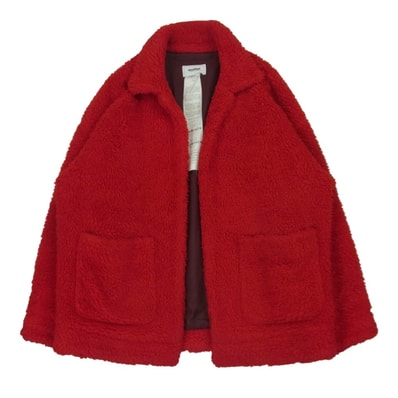 doublet ダブレット 21aw 21AW04 HAND-PAINTED RECYCLE FUR JACKET ハンドペイント ファー ジャケット レッド系 M【中古】