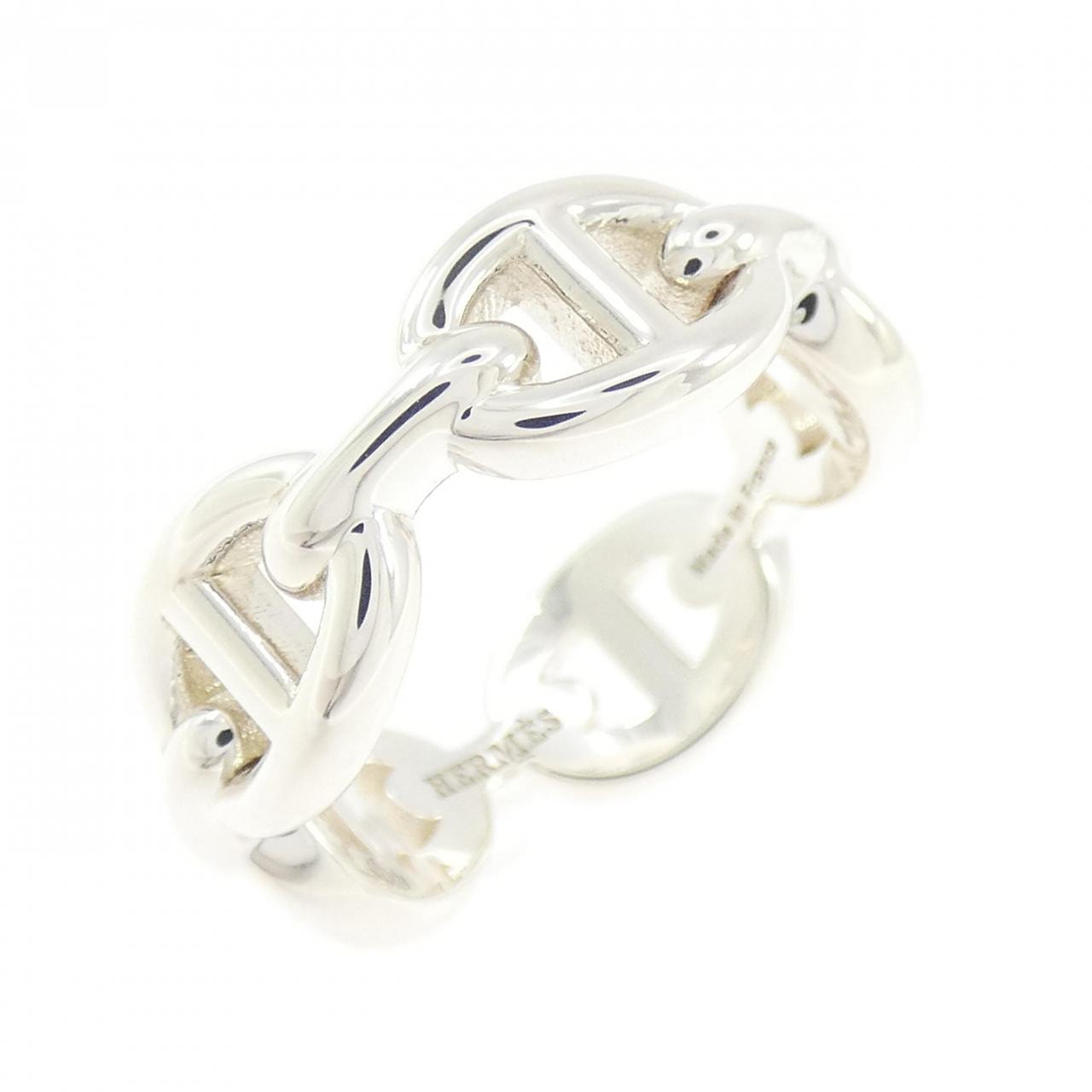 Hermes Chaine D'ancre Enchainee Ring PM "Silver"