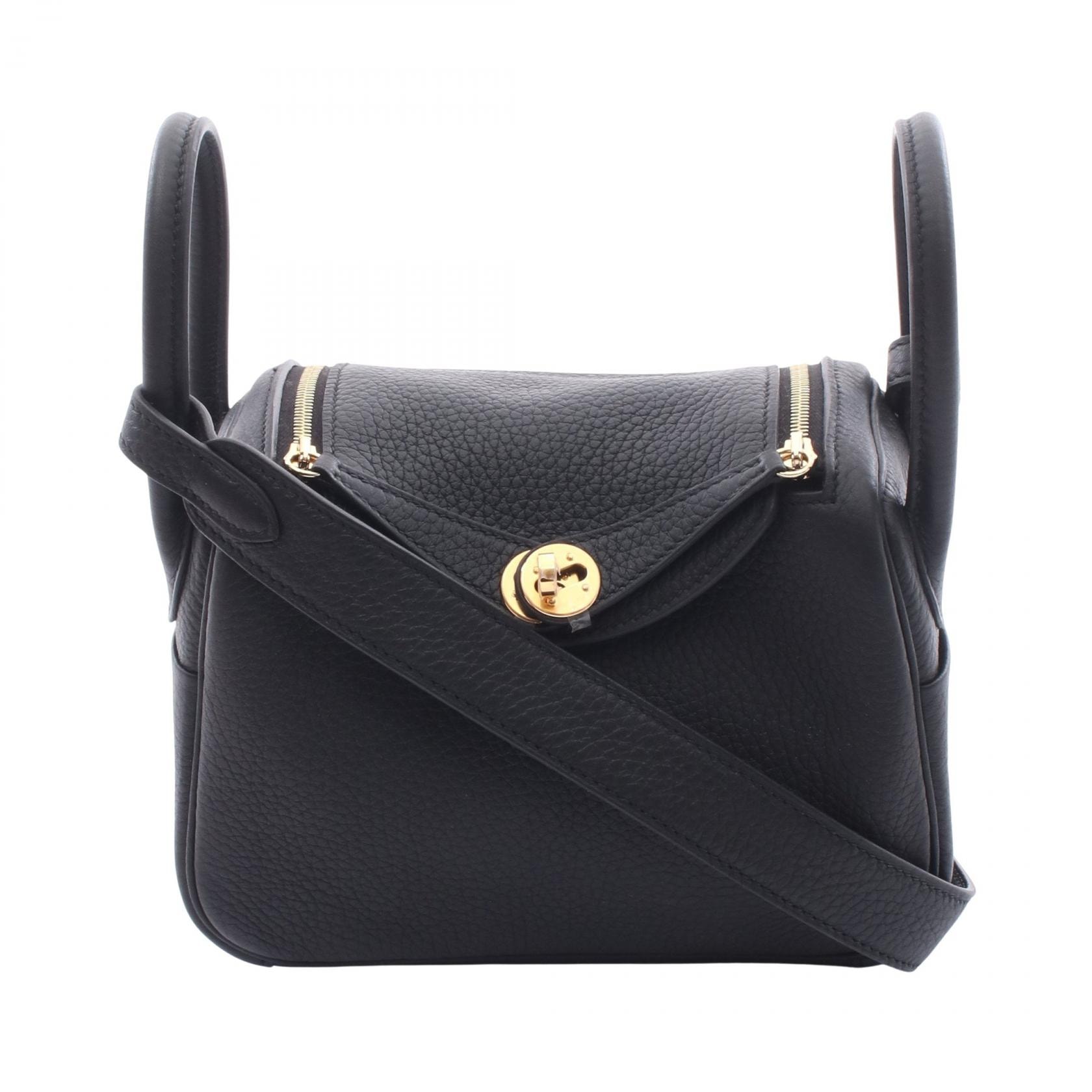 エルメス HERMES リンディ ミニ ショルダーバッグ バッグ トリヨンクレマンス トリヨンクレマンス レディース ブラック系 【中古】