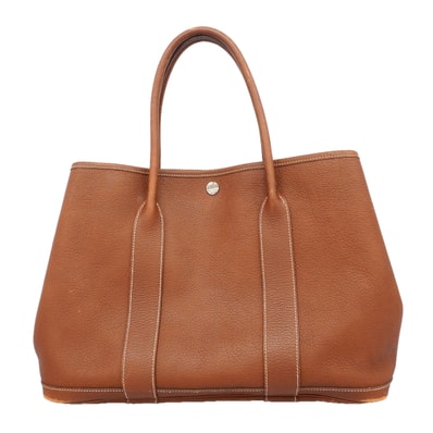 ★SALE【6kb1251】エルメス トートバッグ ガーデンパーティPM ネゴンダ ゴールド シルバー金具 □L刻印【中古】メンズ レディース ユニセックス